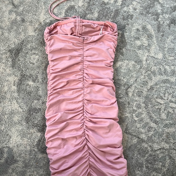 Cotton Candy LA Rosetta Ruched Dress in Pink - Picture 3 of 3